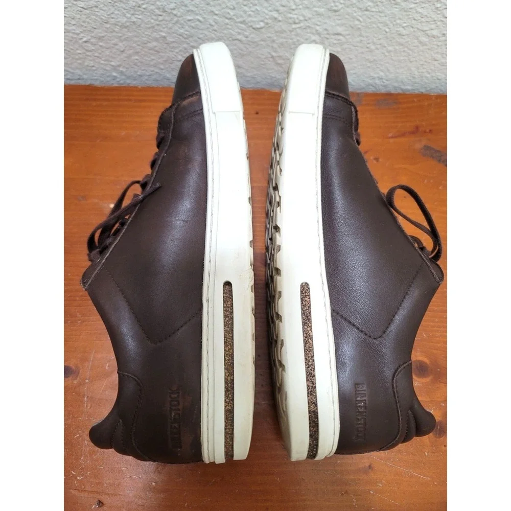 Birkenstock Bend‎ Low Leather Sneakers Mens 41 Brown Roast Lace Up Shoes